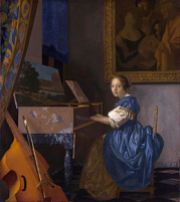 Jeune femme jouant du virginal, Johannes Vermeer (1675)